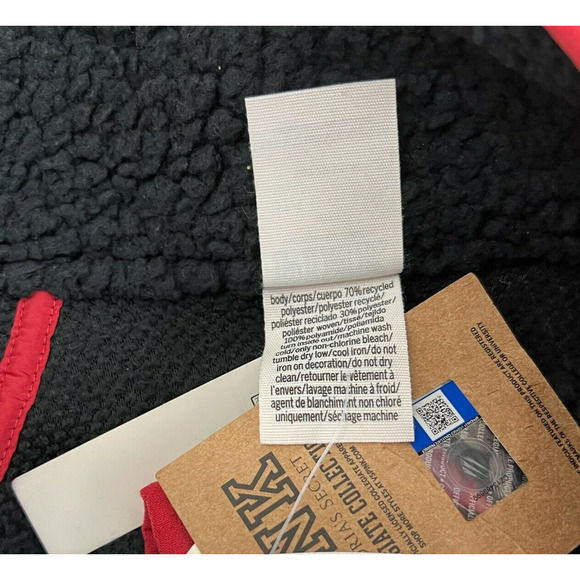 Victoria's Secret PINK Collegiate Collection Fleece Snap Button Black Jacket XS - Picture 10 of 10